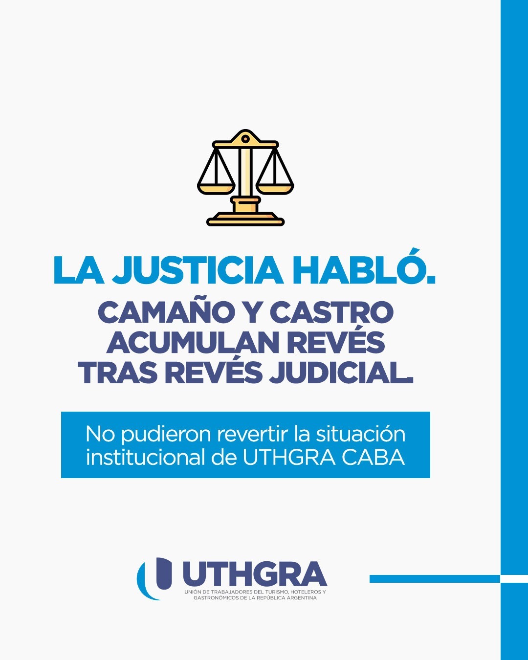 Comunicado de UTHGRA Nacional